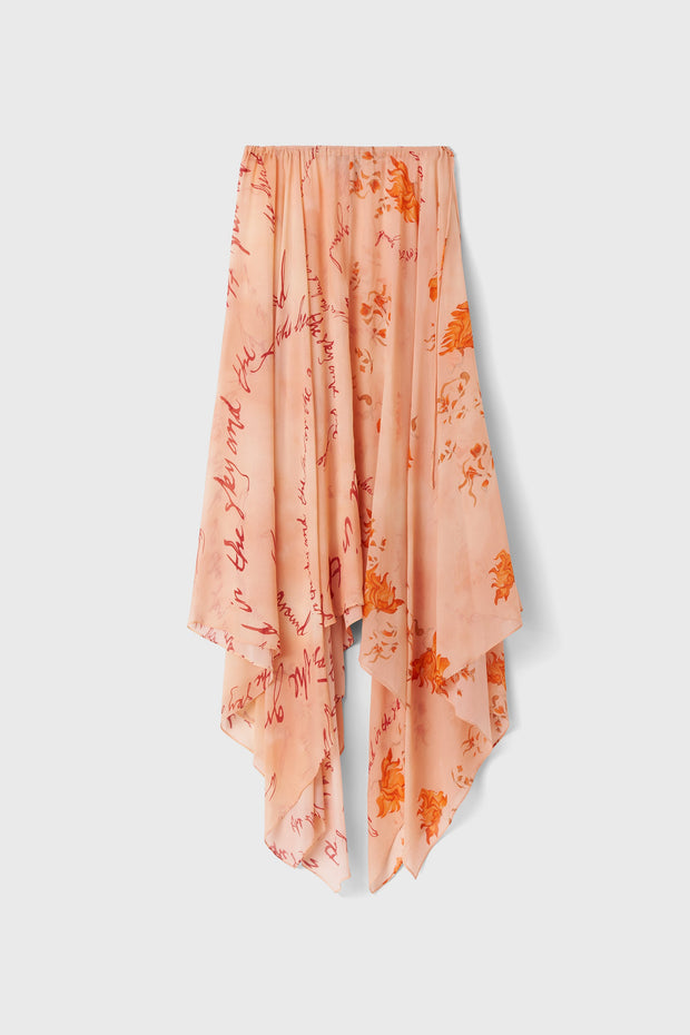 Blanca floral text skirt