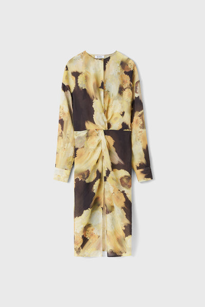 Cecilie long blurry flower blouse