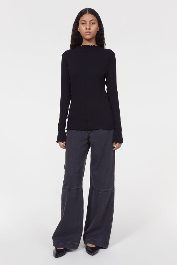 Columbina rib jersey top