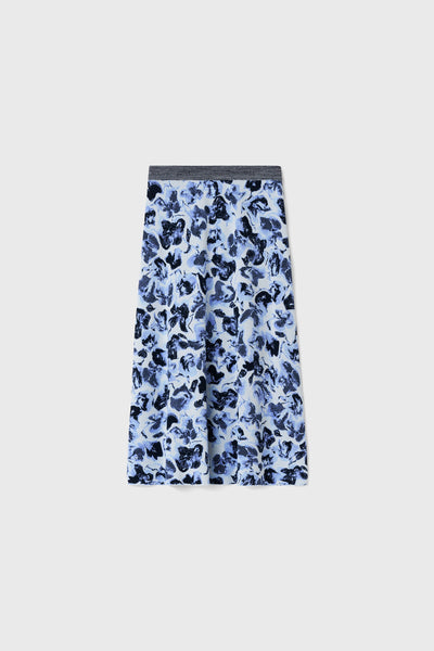 Flora ditsy knitted skirt