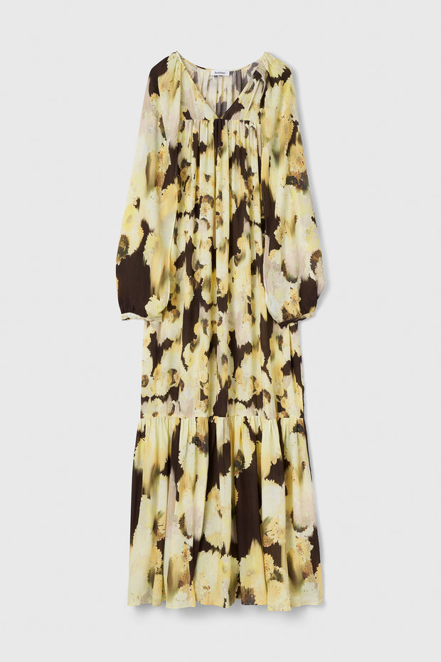 Iris blurry silk dress