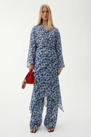 Cecilie violet ditsy blouse