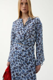 Cecilie violet ditsy blouse