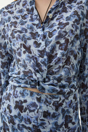 Cecilie violet ditsy blouse