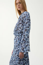 Cecilie violet ditsy blouse