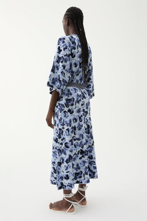 Flora ditsy knitted skirt
