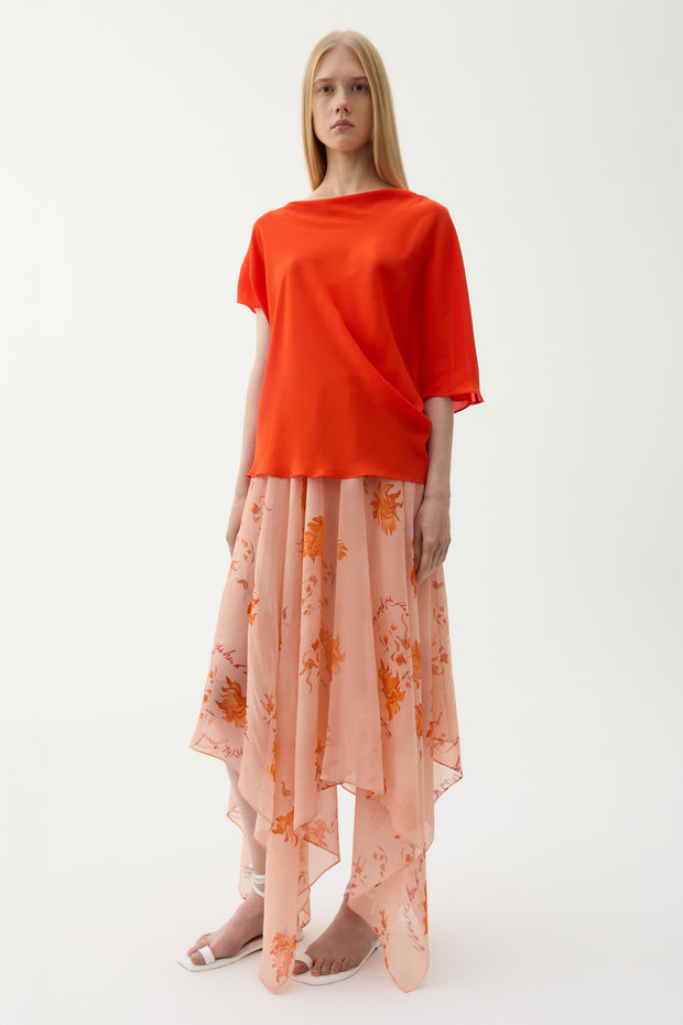 Blanca floral text skirt