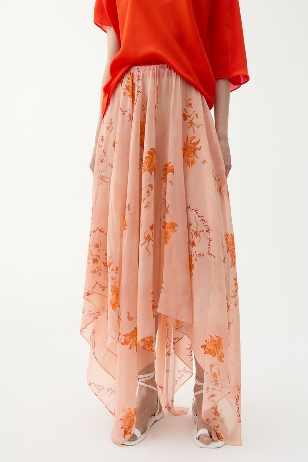 Blanca floral text skirt