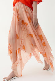 Blanca floral text skirt