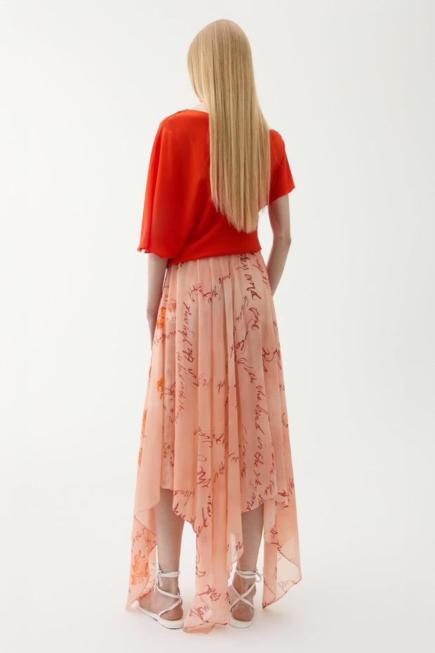 Blanca floral text skirt