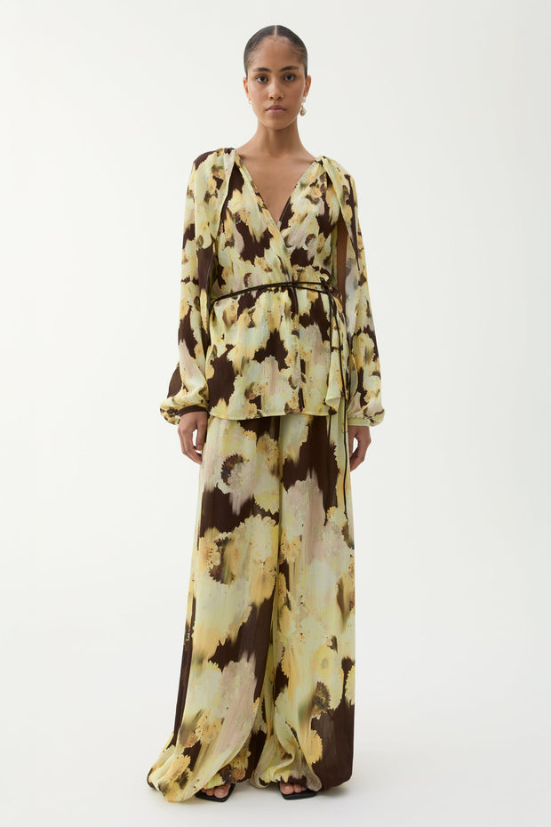 Bee blurry silk blouse