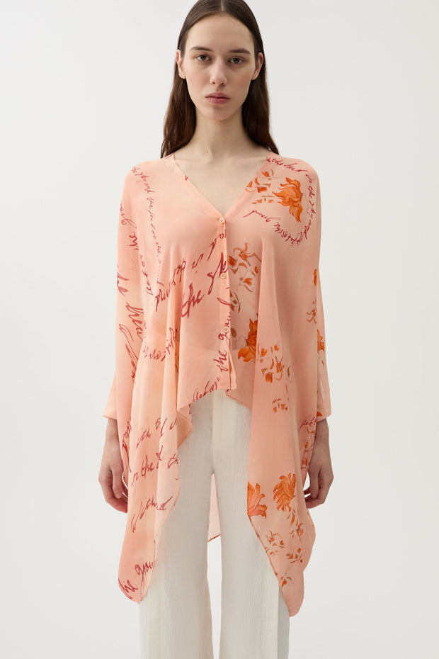 Aloe floral text blouse