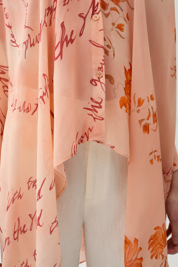 Aloe floral text blouse