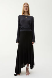 Sandy viscose skirt