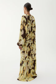 Iris blurry silk dress