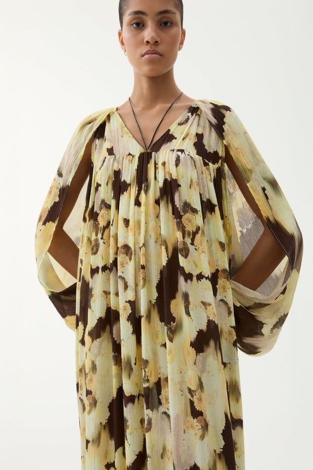 Iris blurry silk dress