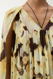 Iris blurry silk dress